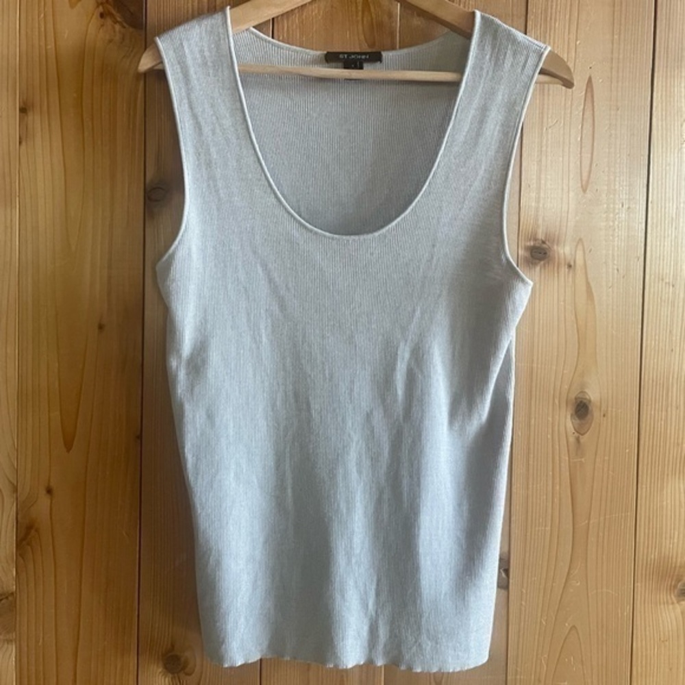 St. John Knit Ribbed Cami Tank